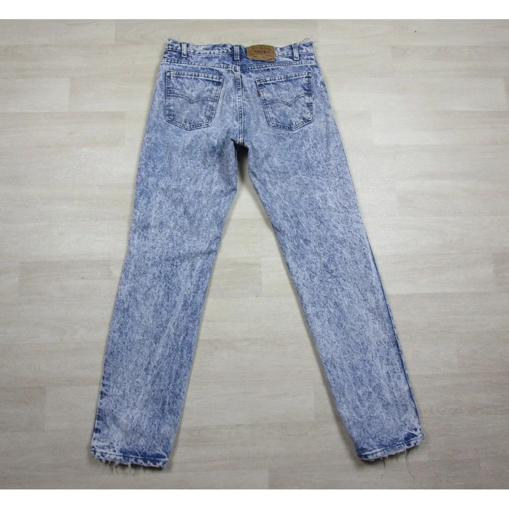 Vintage Levis 506 Jeans (31x32.5) Acid Wash Orange Tab Straight Distressed 80s